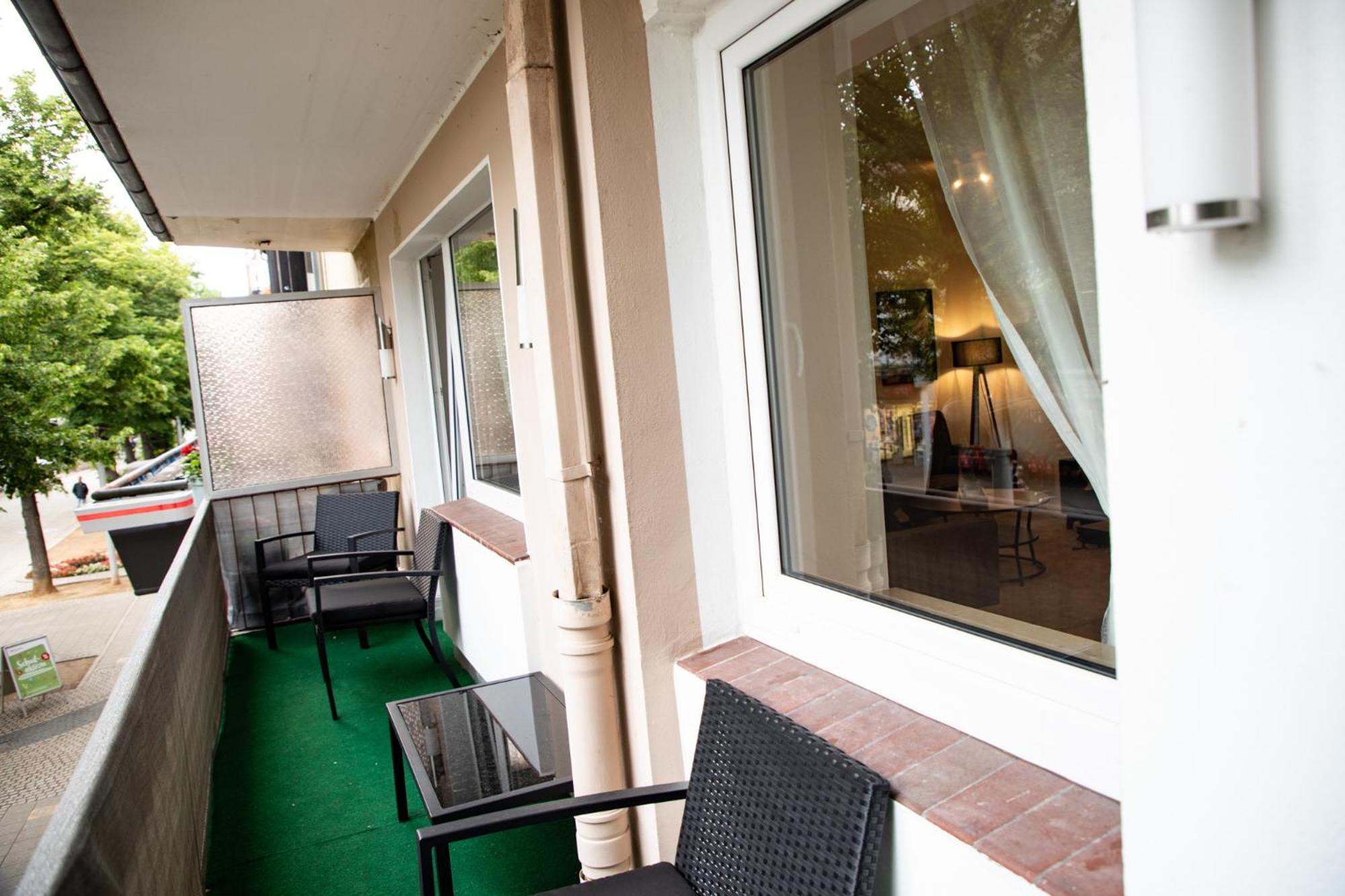 Me Living Bad Pyrmont Innenstadt 10 Meter Balkon Eksteriør bilde